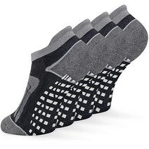 Socks Daze 여성용 미끄럼 방지 그립 요가 양말 2팩 쿠션 병원 임산부 발레 필라테스 바닥 댄스 양말 그레이 2쌍158883