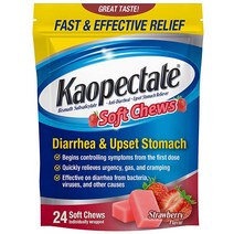 Kaopectate Soft Chews Bismuth Subsalicylate 설사 방지 및 배탈 완화제 - 24개수
