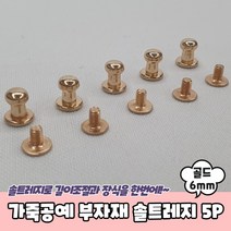 가죽공예 부자재 단추 솔트레지 골드 6mm 5P 솔트레지 솔트리지 가방부자재 단추부자재 보급형 가성비 공구 세트 모음, 상세페이지 참조
