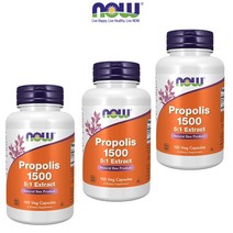 나우푸드 프로폴리스 1500 5:1 추출물 100 베지캡슐 X3병, 1개, 기본