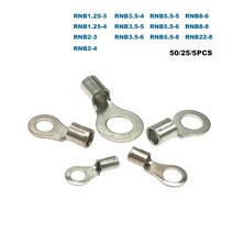 터미널 링 베어 코드 엔드 크림프 50/0.5 개 RNB1.25 RNB22 케이블 페룰 12-4AWG-25mm2, 12 RNB8-8  (25pcs)