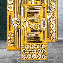 탭다이스 세트 나사산 파이프탭 답부 볼트재생기 공구, 탭 및 다이 39개 세트