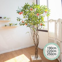 실내인테리어 인조나무 123종 / 플트 조화나무 C, C17.라인-복숭아나무 250cmK/코너형, 1개