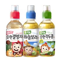 [웅진식품] 어린이 차음료 200ml x 20페트(유기농 하늘보리/유기농 작두콩차/순한 결, 선택1:유기농하늘보리10 / 선택2:유기농작두콩차10