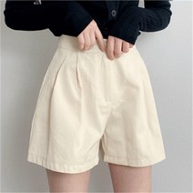 [비위치] 심플 핀턱 3부 숏팬츠