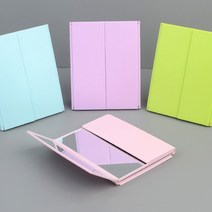 접이식 삼면경 사각 거울 화장대 받침대 스탠딩 탁상 스탠드 3면 세우는 공주 사무실 화장용 책상 접는 미니 테이블 폴딩 여행용 휴대용 미러