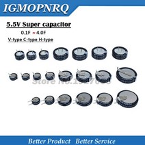 자동차 슈퍼 캐패시터5.5V 슈퍼 커패시터 0.1F 0.22F 0.33F 0.47F 1F 1.5F 4.0F V-타입 버튼 패러드, 19 V-type 0.47F