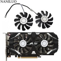 75MM 2 핀 GTX1050 GTX1050Ti GPU 쿨러 듀얼 팬 MSI Geforce GTX 1050 1050TI TOC 그래픽 카드 냉각 팬