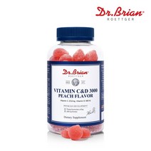 닥터브라이언 복숭아맛구미 비타민C&D 3000(100구미/착색료무첨가) 3통 3개월분, 100정, 3개