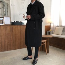 프렌치코트 트렌치코트 그레이 로우클래식 루즈핏 더블 브레스트 더블버튼 기본 가을 컬러 코튼