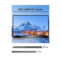 Newsoul 포터블 모니터 2022 [New 버전] 15.6인치 IPS HDR 1920X1080 FHD Eye Care 스크린 USB C 게이밍 듀얼 스피커 컴퓨터 디스플레이 H