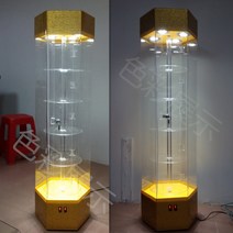 LED 레고 피규어 장식장 명품가방 유리 진열장 선반 피규어 프라모델 건담 레고아크릴, 1m3골드