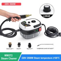고압 무선 스팀 청소기 추천 다기능 청소기 2500W 고온 에어컨 주방 후드 자동차, CHINA, White, 미국 + 220V