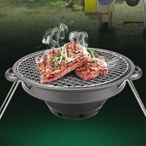 펜션 객실 대여용 원형 숯불 그릴 화로 백패킹 화롯대 그릴팬 숯화로 차박