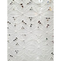 혜인천 대폭 60수 아사면 단풍 펀칭자수 레이스원단 color 2종, 백아이보리색