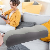 멜로우폼 메모리폼 곧추 베개 거북목교정 초등학생 목이편한 베개 memory foam sleep roll pillow cusions for knee leg spacer back, 회색