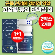 류신 프리미엄 정 타블렛 유신 뮤신 뉴신 근육 단백질 보충제 알약 헬린이 운동 근육 leuchine L로이신 루신 필수 아미노산 동물성 식물성 완두 단백 WPH WPC 식약처 인증, 1 1박스