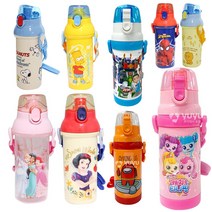 어린이 유아 캐릭터 카봇 캐치티니핑 디즈니 공주 스파이더맨 어깨끈 안심락 물병 소풍 어린이집 유치원, 1개, 시크릿쥬쥬 별의여신 원터치 어깨끈 빨대물통
