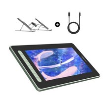 XPPen- 아티스트 12 펜 그래픽 태블릿 모니터 드로잉 127% sRGB 8192 레벨 8 키 틸트 지원 Windows mac Android, 그린 TYPE C Stand