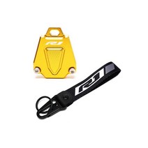 야마하 용 YZF R3 YZFR6 YZFR1 YZFR3 R6 R1 오토바이 알루미늄 키 체인 케이스 쉘 & 자수 열쇠 고리, R1 Gold, 1개
