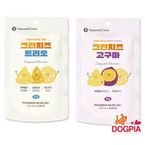 네츄럴코어 강아지간식 훈련용 크런치즈 15g, 4개, 2종혼합