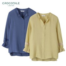 크로커다일레이디 TAG가 128 000원 오픈 카라 블라우스_CLAFBL114