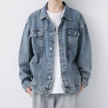 남성 데님 코트 루즈핏 와일드 청재킷 상의MJS23030207