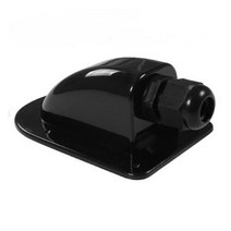 시스템파고라 RV 지붕 보트용 케이블 와이어 6mm 12mm 방수 UV 방지 ABS 솔라 이중 입구 자외선 차단, Single Hole Black