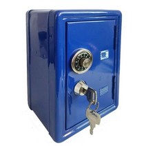 가정용금고 사무용 금속 소재 안전 금고 정리 보관 상자 돼지 저금통 남아용 캐비닛 돈, 02 blue