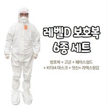 레벨D 방호복 6종세트 가드웨어 드림가드 고글 페이스쉴드 보호복 의료용 방역복, 드림가드L, FS01(안경형), 청색S