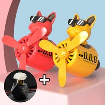 도그독 에어휠 [1+1세트] 차량용 방향제, 에어휠 푸들(핑크) x2개, 그린플로랄 X 2개