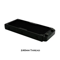 CPU GPU RAM 방열판용 PC 수냉식 라디에이터 알루미늄 G1/4 인치 60mm 120mm 블랙 화이트, 240mm Thread, 09 240mm Thread
