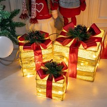 프리미엄 크리스마스 대형 장식 LED 전구 눈사람 사슴 네온 별 설정 2, 선물상자30cm-백색