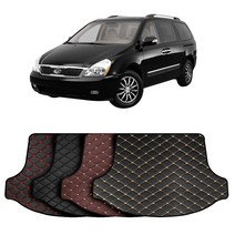 기아 그랜드 카니발 (7인승/리무진) 맞춤 가죽 에디션 트렁크매트+뒷열 등받이커버 풀세트 차박 캠핑, 블랙베이지