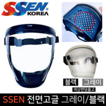 SSEN 전면고글 보안면 그레이블랙 색상랜덤출고 김서림방지 보호, 단품