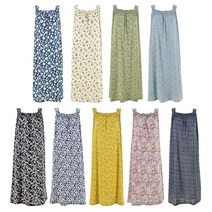 여성 여름 아이스 쿨링 나염 끈 나시 원피스 꽃무늬 홈웨어 잠옷 파자마