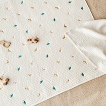 마롤로뜨 아기 이불 침대 패드 신생아 유아(리안드림콧 이케아 벨라 보니 스마트 외), 100수 순면 자수누빔 패드_퓨어블라썸, 프리(100x130)