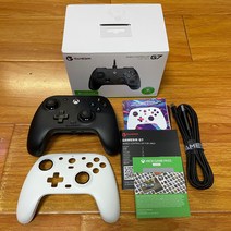 (교체커버포함) 게임썰 G7 유선 컨트롤러 게임패드 피파온라인5 PC XBOX 겸용, 한개옵션1, 01 Black