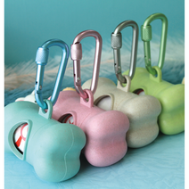 (통+리필20장)강아지 배변통 세트 반려견 배변케이스 대변봉투, 그린