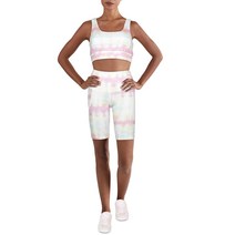 카테리나 Malandrino 여성 2 Piece Biker 쇼츠 앤 스포츠 브라 Activewear 세트 241520