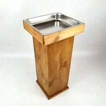 업소용 재떨이 건물 야외 흡연실 스탠드 높은, 재떨이-스탠드형(브라운)36x32x79cm