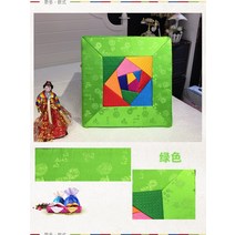 한인 한옥 식당 방석 전통 민속 보료 한실 한정식 다다미, 50X50X3, 형광 녹색