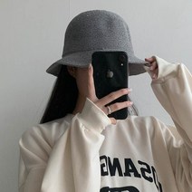 여성 린넨 벙거지 버킷햇 여름 동글챙 모자 등산 캠핑