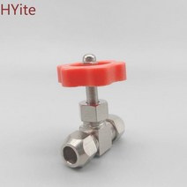 니들밸브6mm 8mm 10mm 구멍 직경 오렌지 플라스틱 손잡이 금속 고압 내구성 튜브 바늘 유형 글로브 밸브, 02 6mm