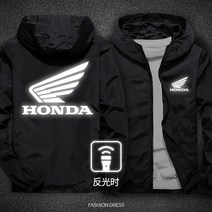Harley Davidson 할리 데이비슨 야마하 재킷 가와사키 오토바이 후드 코트 오토바이 면 코트 반사 재킷, 재킷M165 50kg, 혼다 블랙 반사