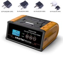 오토바이배터리 자동차 충전 자동복원기 12V24V 배터리 충전기 300W 25A 리드 산 성 건조 물에 대 한 스마트 자동 AGM 펄스 복구 오토바이, EU Plug+미국