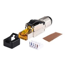 산업용 Cat6A Cat7 Cat8 툴리스 필드 종단 플러그 차폐 RJ45 빠른 설치 커넥터 크림핑 도구 필요 없음, Cat7 (metal boot)_6 pcs
