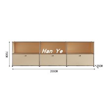 수납장 미트센츄리 모던 화이트 티비다이 모듈 거실 도어형 가구 USM스타일 인테리어 수납장, E. 스타일 세븐