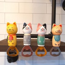 귀엽고 실용적인 나무재질 고양이 자석 오프너 _20229911EA, 쿠팡 2.그레이