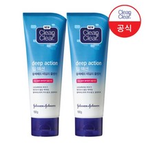 [존슨앤존슨] [클린앤클리어] 딥 액션 블랙헤드 데일리 클렌저 100g x2, 2개